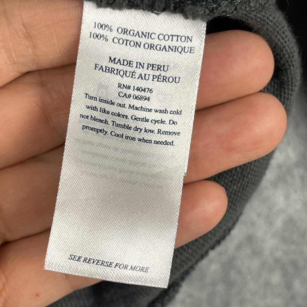 Faherty Sunwashed Slub Hoodie Mens Large Gray Organic Cotton Lightweight Eco - Picture 6 of 14